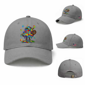 Autism Acceptance Baseball Baseball Cap Colorful Drip Graphic Neurodiversity Support TS12 Baseball Cap Universal Fit Sport Gray Print Your Wear