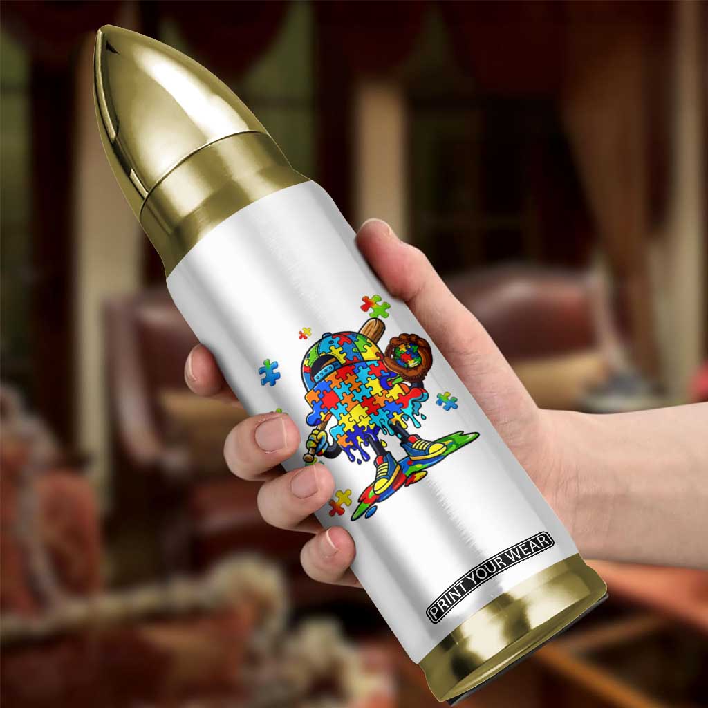 Autism Acceptance Baseball Bullet Tumbler Colorful Drip Graphic Neurodiversity Support TS12 Print Your Wear