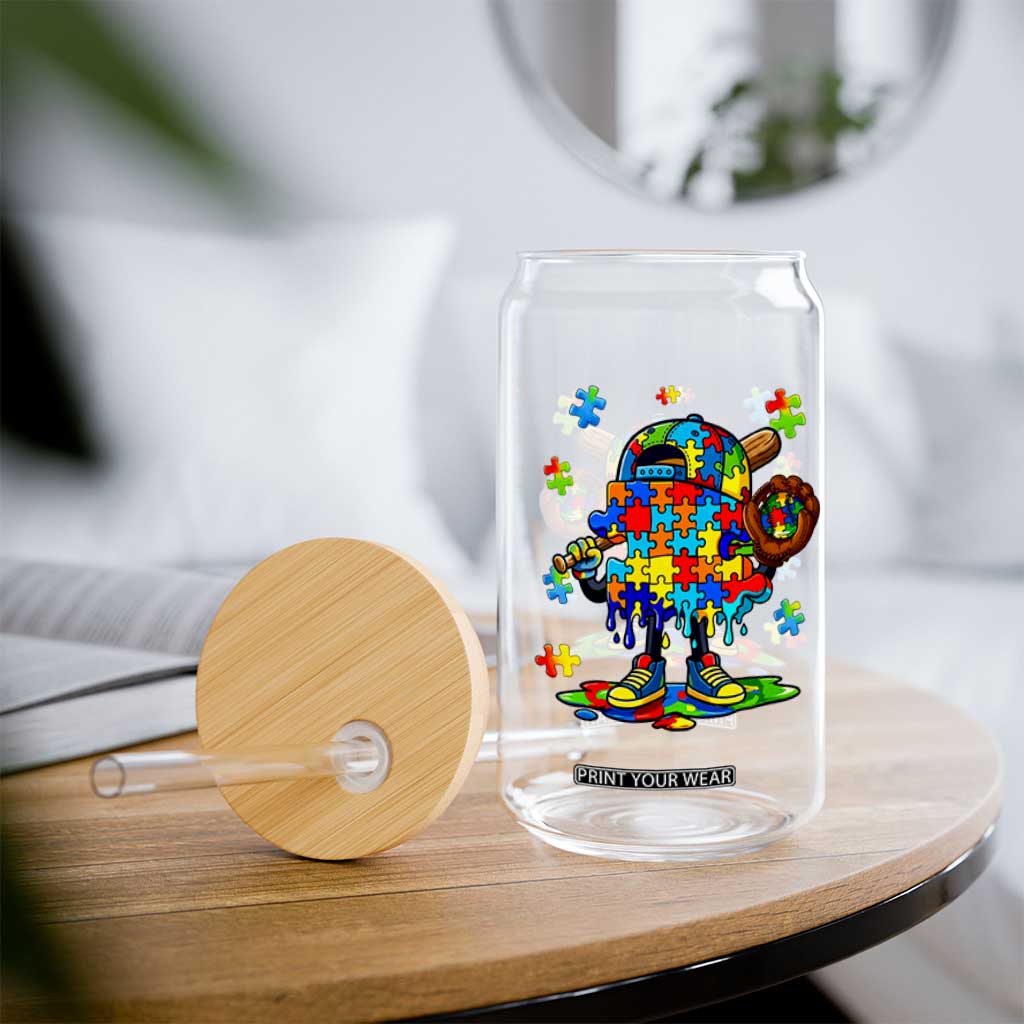 Autism Acceptance Baseball Glass Can Colorful Drip Graphic Neurodiversity Support TS12 Print Your Wear