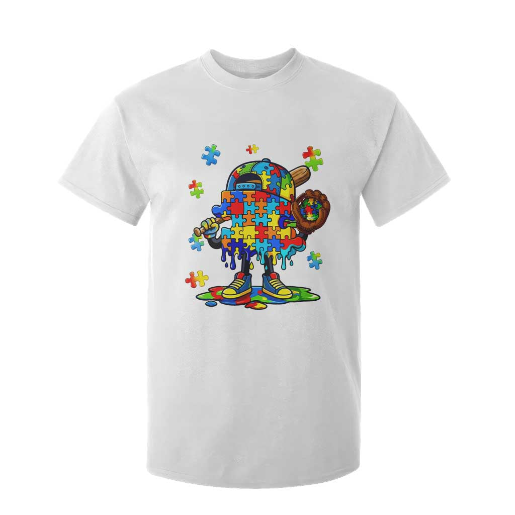 Autism Acceptance Baseball T Shirt For Kid Colorful Drip Graphic Neurodiversity Support TS12 White Print Your Wear