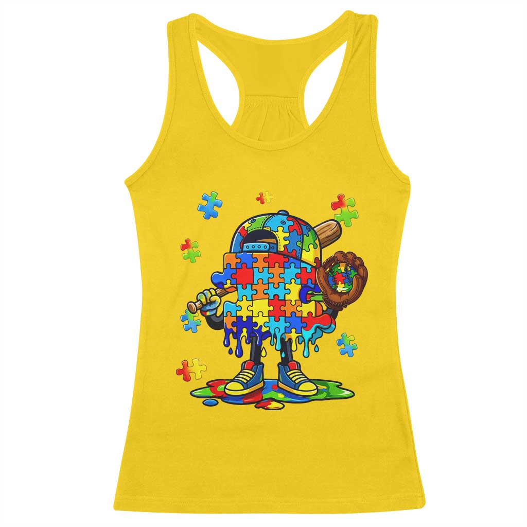 Autism Acceptance Baseball Racerback Tank Top Colorful Drip Graphic Neurodiversity Support TS12 Daisy Print Your Wear