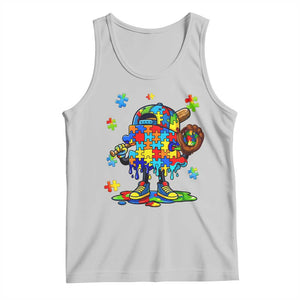Autism Acceptance Baseball Tank Top Colorful Drip Graphic Neurodiversity Support TS12 Ash Print Your Wear