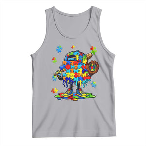 Autism Acceptance Baseball Tank Top Colorful Drip Graphic Neurodiversity Support TS12 Athletic Heather Print Your Wear