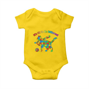 Autism Acceptance Baseball Cat Baby Onesie It Is Ok To Be Different TS12 Daisy Print Your Wear