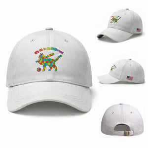 Autism Acceptance Baseball Cat Baseball Cap It Is Ok To Be Different TS12 Baseball Cap Universal Fit White Print Your Wear