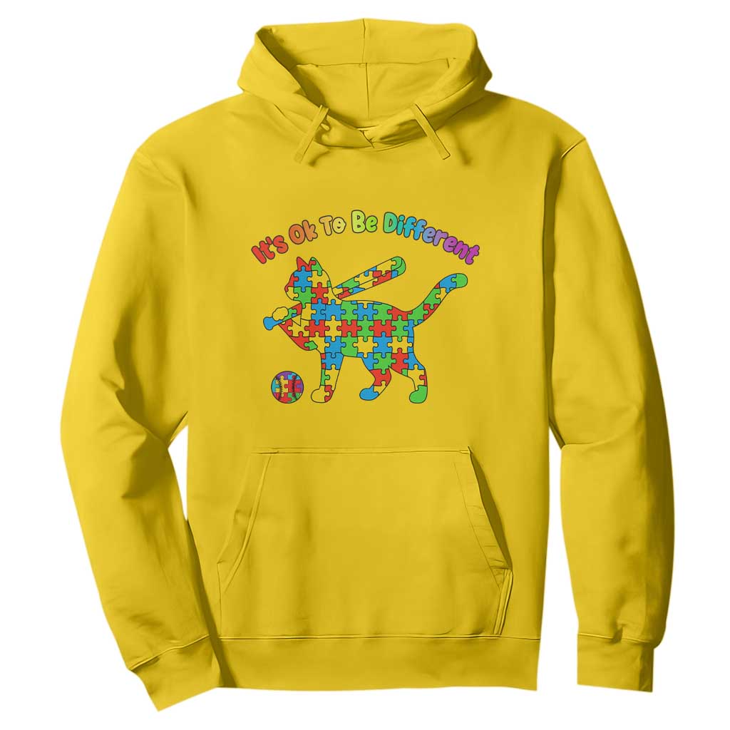 Autism Acceptance Baseball Cat Hoodie It Is Ok To Be Different TS12 Daisy Print Your Wear
