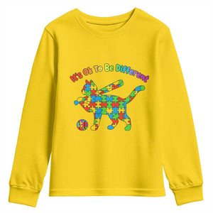Autism Acceptance Baseball Cat Youth Sweatshirt It Is Ok To Be Different TS12 Daisy Print Your Wear