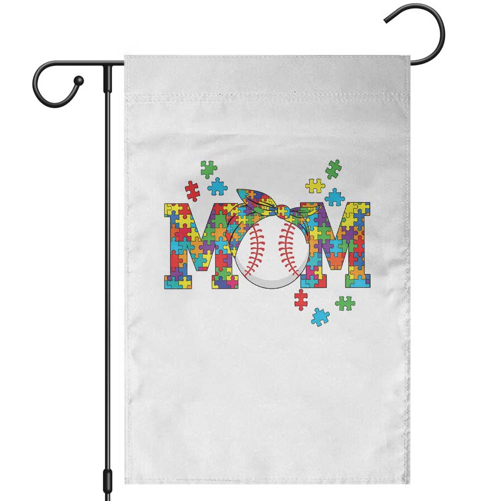 Autism Acceptance Baseball Mom Garden Flag Proud Mom Inclusive Support Graphic TS12 White Print Your Wear