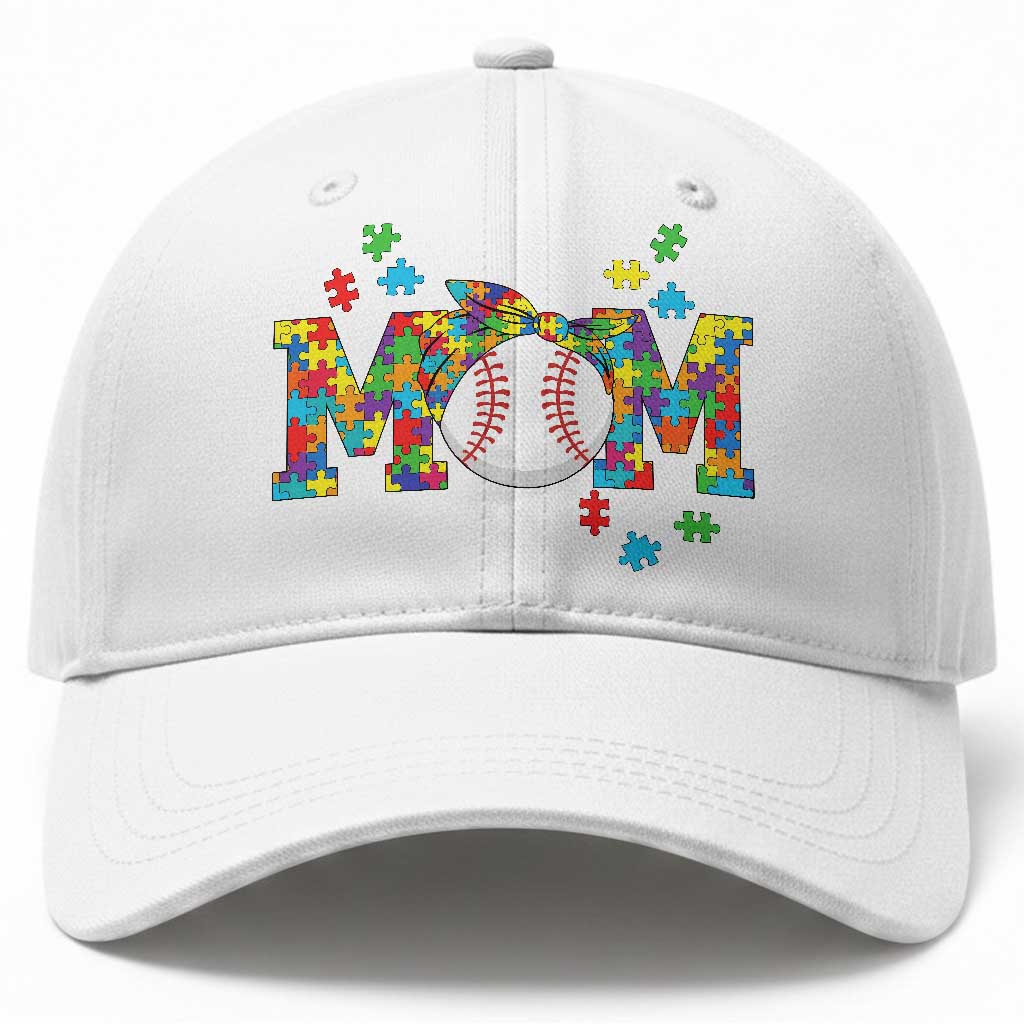 Autism Acceptance Baseball Mom Baseball Cap Proud Mom Inclusive Support Graphic TS12 Print Your Wear