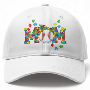 Autism Acceptance Baseball Mom Baseball Cap Proud Mom Inclusive Support Graphic TS12 Print Your Wear