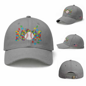 Autism Acceptance Baseball Mom Baseball Cap Proud Mom Inclusive Support Graphic TS12 Baseball Cap Universal Fit Sport Gray Print Your Wear