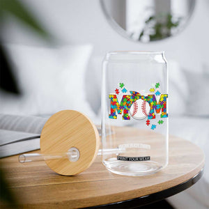 Autism Acceptance Baseball Mom Glass Can Proud Mom Inclusive Support Graphic TS12 Print Your Wear
