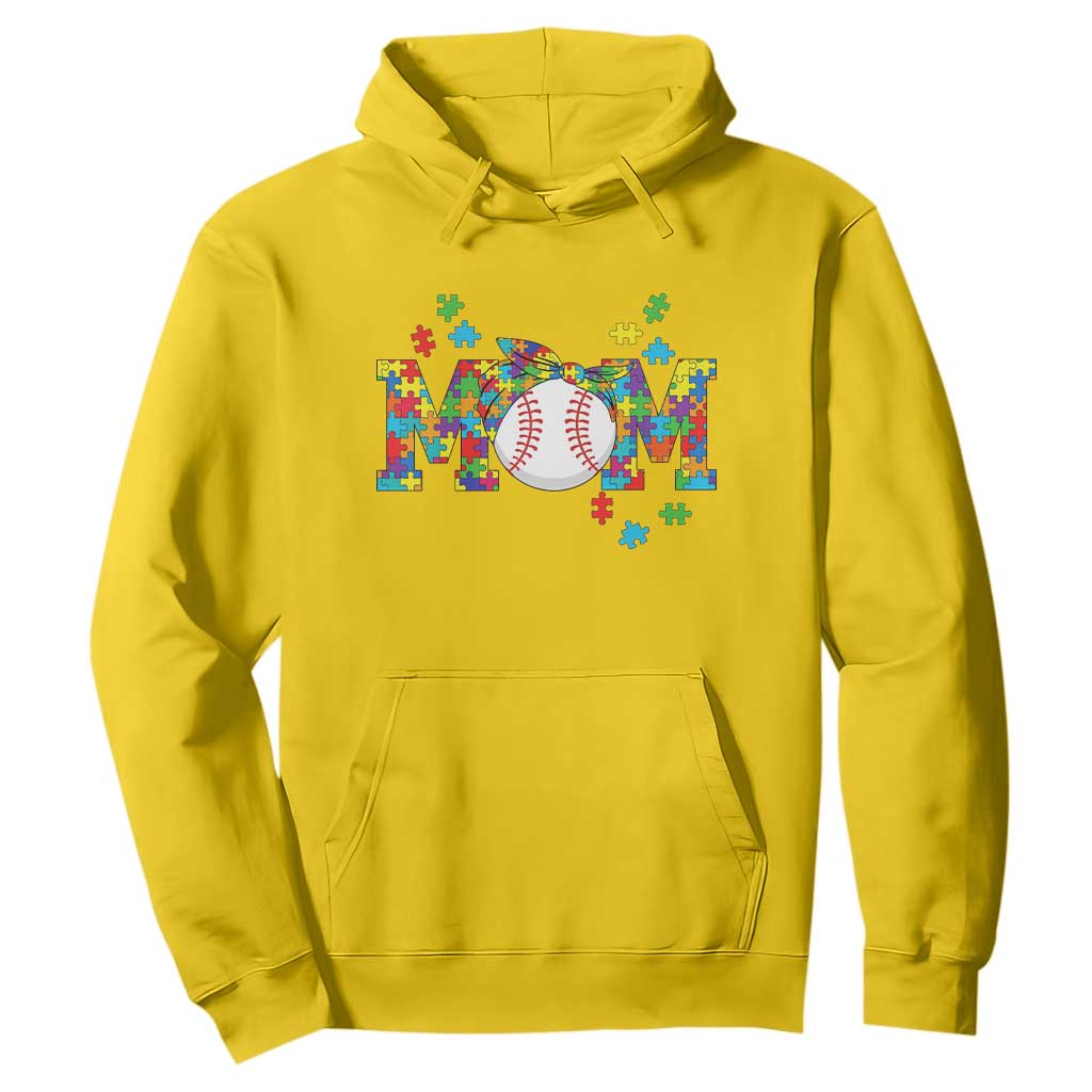 Autism Acceptance Baseball Mom Hoodie Proud Mom Inclusive Support Graphic TS12 Daisy Print Your Wear