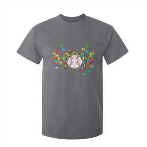 Autism Acceptance Baseball Mom T Shirt For Kid Proud Mom Inclusive Support Graphic TS12 Charcoal Print Your Wear