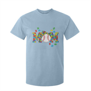 Autism Acceptance Baseball Mom T Shirt For Kid Proud Mom Inclusive Support Graphic TS12 Light Blue Print Your Wear