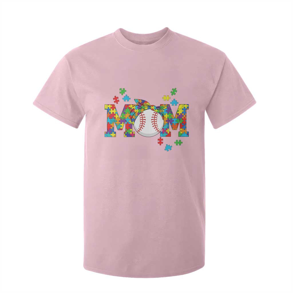 Autism Acceptance Baseball Mom T Shirt For Kid Proud Mom Inclusive Support Graphic TS12 Light Pink Print Your Wear