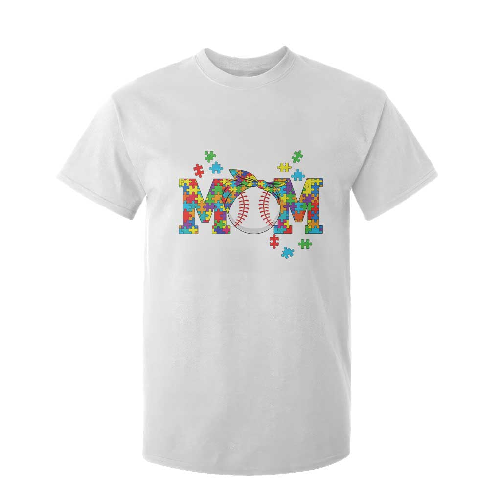 Autism Acceptance Baseball Mom T Shirt For Kid Proud Mom Inclusive Support Graphic TS12 White Print Your Wear