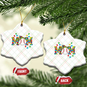 Autism Acceptance Baseball Mom Ceramic Ornament Proud Mom Inclusive Support Graphic TS12 Print Your Wear