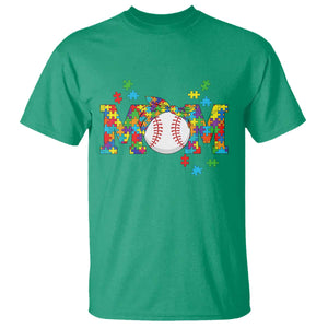 Autism Acceptance Baseball Mom T Shirt Proud Mom Inclusive Support Graphic TS12 Irish Green Print Your Wear
