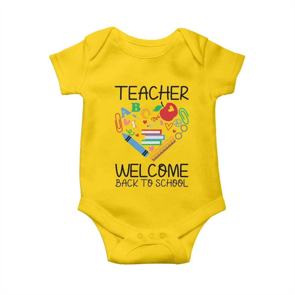Teacher Welcome Back To School Baby Onesie Cute Classroom Gift TS12 Daisy Print Your Wear