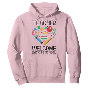 Teacher Welcome Back To School Hoodie Cute Classroom Gift TS12 Light Pink Print Your Wear