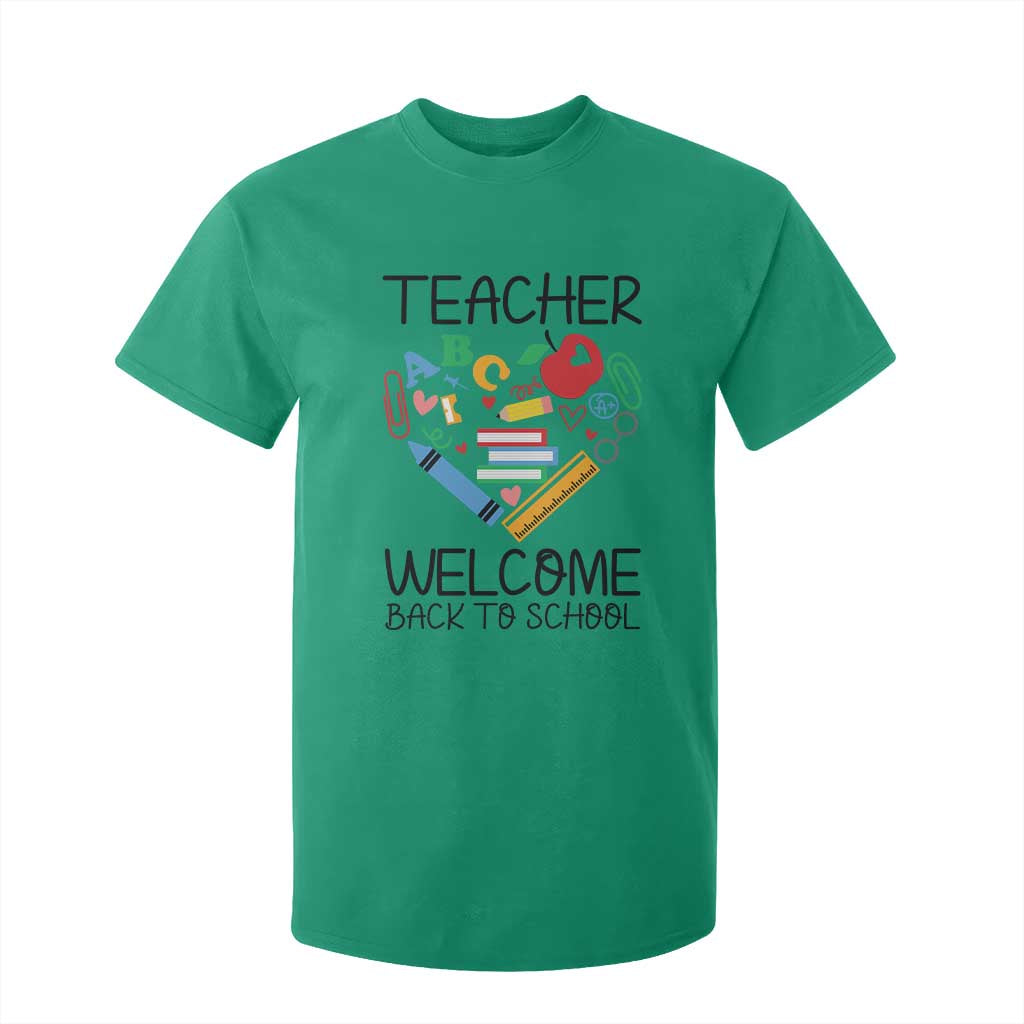 Teacher Welcome Back To School T Shirt For Kid Cute Classroom Gift TS12 Irish Green Print Your Wear