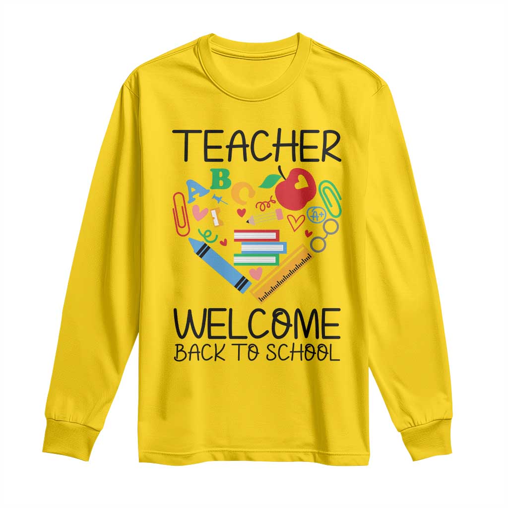 Teacher Welcome Back To School Long Sleeve Shirt Cute Classroom Gift TS12 Daisy Print Your Wear