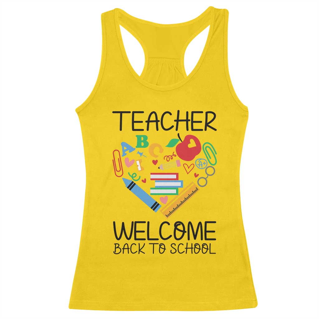 Teacher Welcome Back To School Racerback Tank Top Cute Classroom Gift TS12 Daisy Print Your Wear