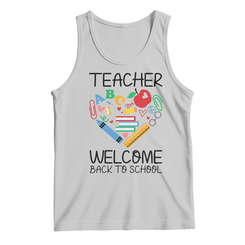 Teacher Welcome Back To School Tank Top Cute Classroom Gift TS12 Ash Print Your Wear