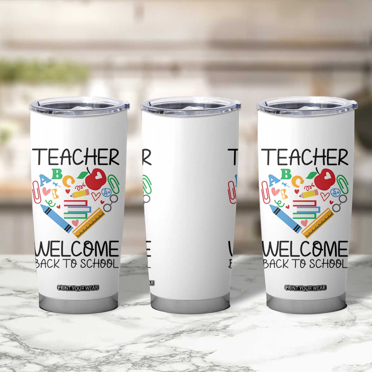 Teacher Welcome Back To School Tumbler Cup Cute Classroom Gift TS12 Print Your Wear