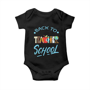 Back To School Teacher Life Funny Educator Gift Baby Onesie TS12 Black Print Your Wear