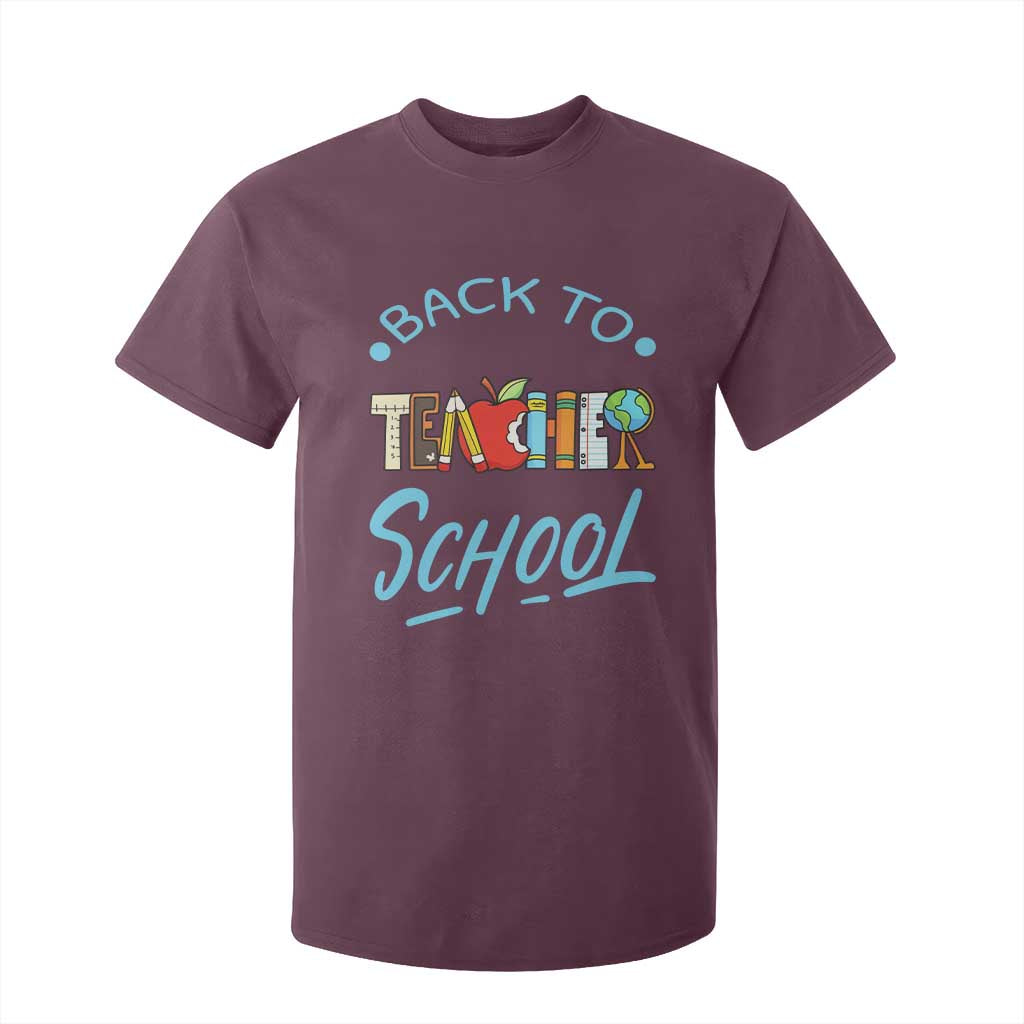 Back To School Teacher Life Funny Educator Gift T Shirt For Kid TS12 Maroon Print Your Wear