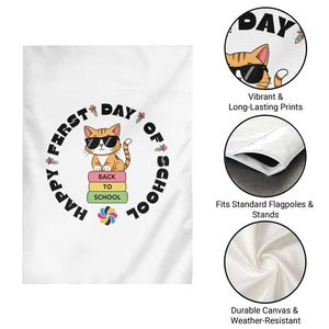Cat Happy First Day Of School Garden Flag Back To School Gift For Kids TS12 Print Your Wear