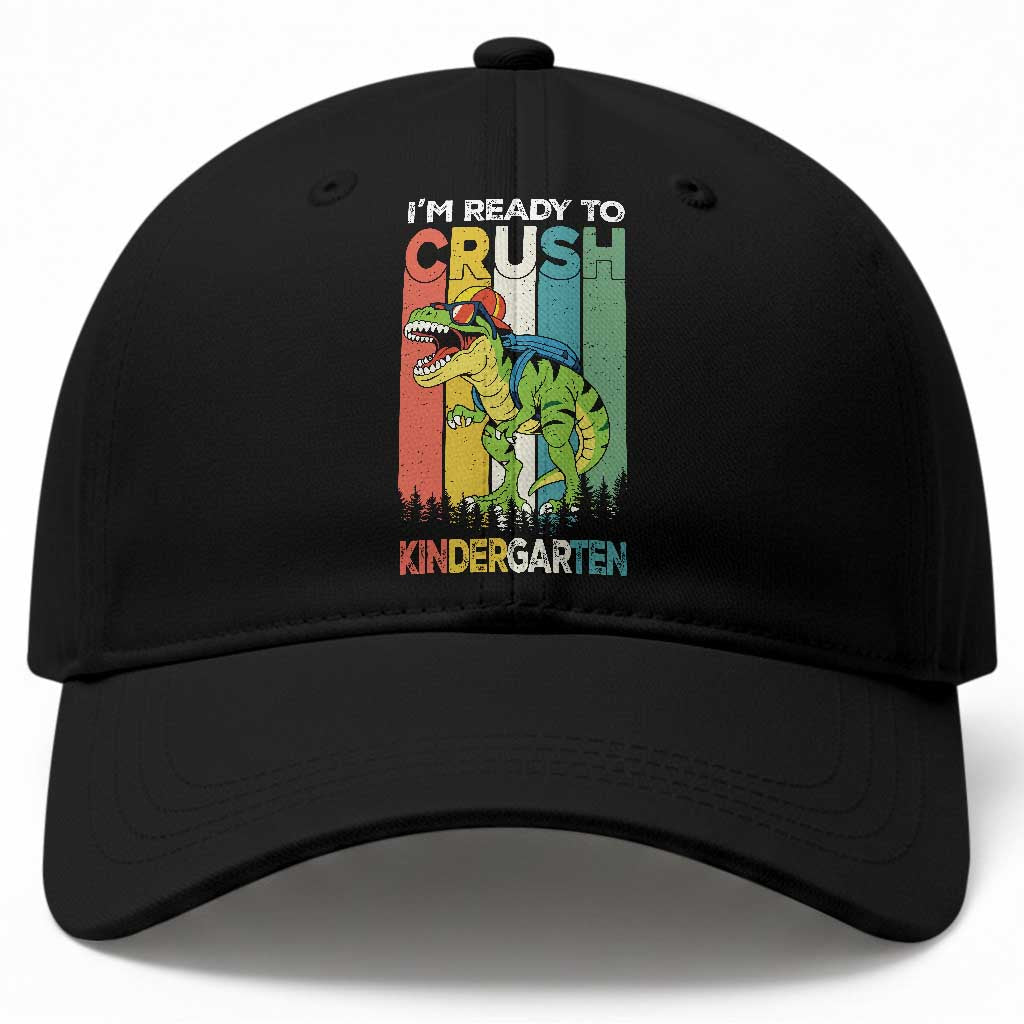 Funny Dinosaur Im Ready To Crush Kindergarten Gift Baseball Cap TS12 Print Your Wear