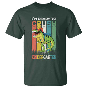 Funny Dinosaur Im Ready To Crush Kindergarten Gift T Shirt TS12 Dark Forest Green Print Your Wear