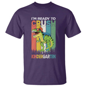Funny Dinosaur Im Ready To Crush Kindergarten Gift T Shirt TS12 Purple Print Your Wear