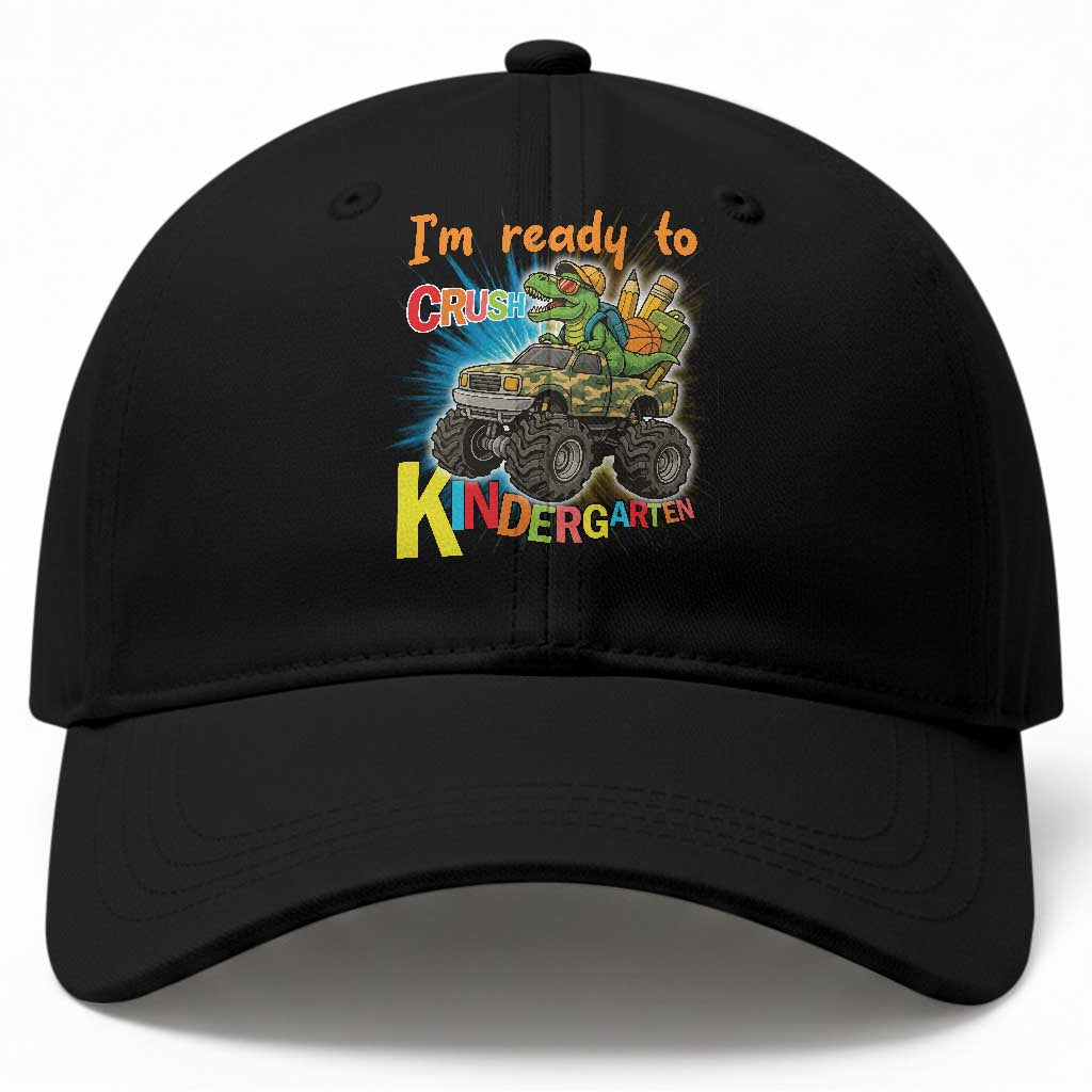 Im Ready To Crush Kindergarten Baseball Cap Dinosaur Driving Truck Gift TS12 Print Your Wear