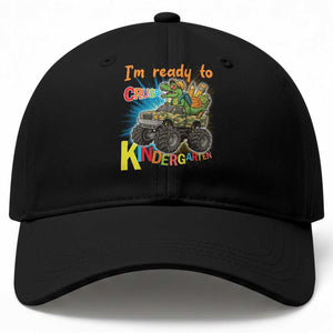 Im Ready To Crush Kindergarten Baseball Cap Dinosaur Driving Truck Gift TS12 Print Your Wear