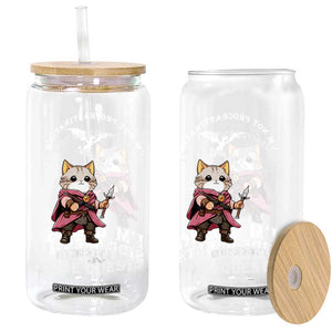 Im Not Procrastinating Im Doing Side Quests Glass Can Funny RPG Gamer Cat Lover Gift TS12 Print Your Wear