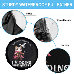 Im Not Procrastinating Im Doing Side Quests Spare Tire Cover Funny RPG Gamer Cat Lover Gift TS12 Print Your Wear