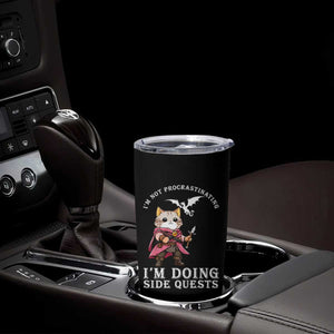 Im Not Procrastinating Im Doing Side Quests Tumbler Cup Funny RPG Gamer Cat Lover Gift TS12 Print Your Wear
