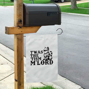 Twas The Tism Funny Medieval Knight Cat Garden Flag Armor Meme Fantasy Gift TS12 Print Your Wear