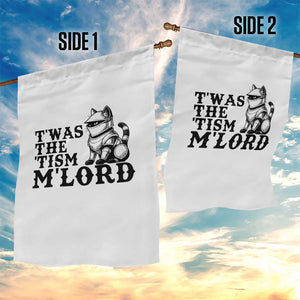 Twas The Tism Funny Medieval Knight Cat Garden Flag Armor Meme Fantasy Gift TS12 Print Your Wear