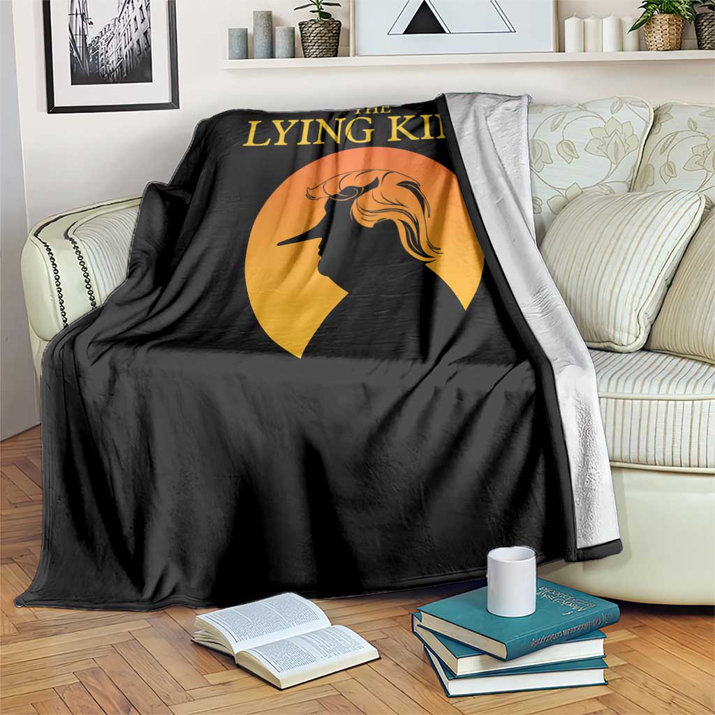 Funny The Lying King Long Nose Silhouette Throw Blanket Vintage Political Satire Statement Gift TS12 Print Your Wear