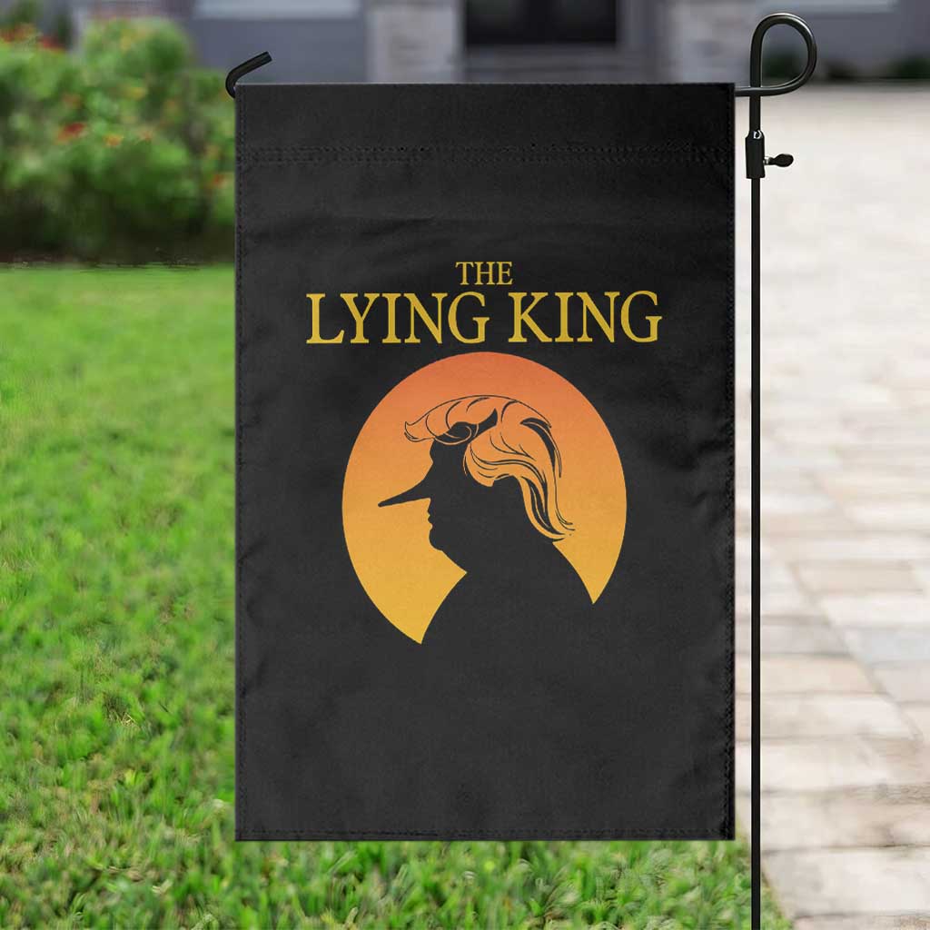 Funny The Lying King Long Nose Silhouette Garden Flag Vintage Political Satire Statement Gift TS12 Print Your Wear