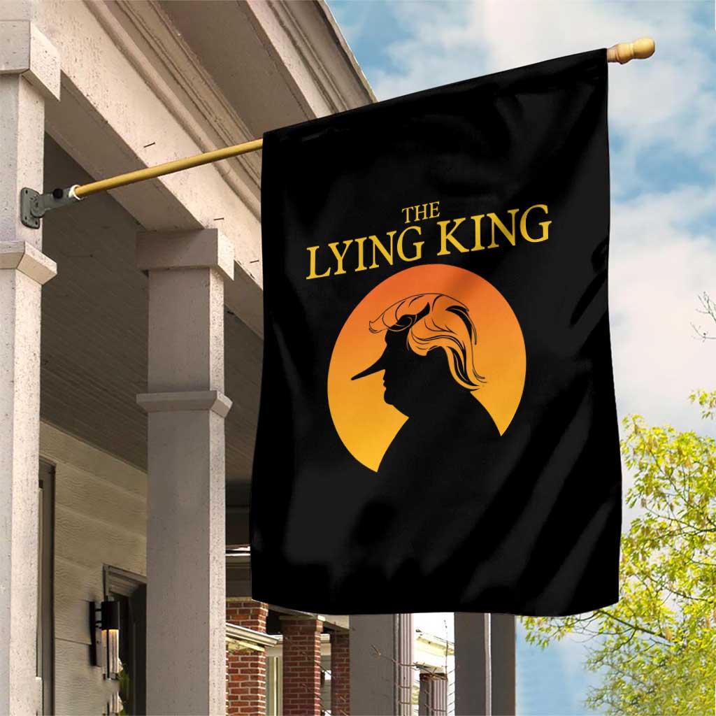 Funny The Lying King Long Nose Silhouette Garden Flag Vintage Political Satire Statement Gift TS12 Print Your Wear