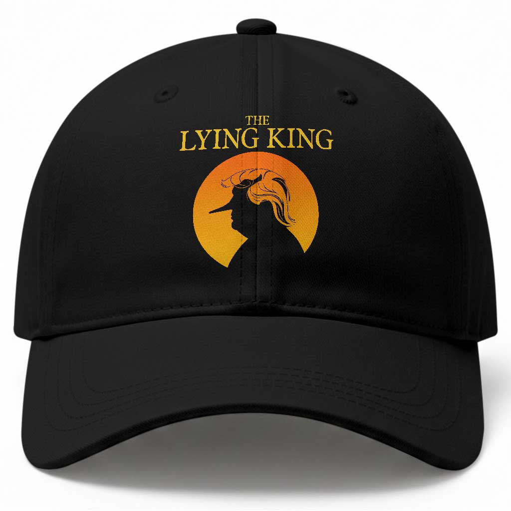 Funny The Lying King Long Nose Silhouette Baseball Cap Vintage Political Satire Statement Gift TS12 Print Your Wear