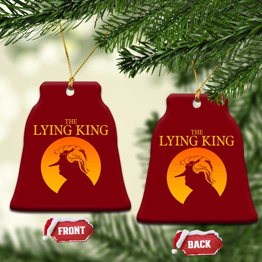 Funny The Lying King Long Nose Silhouette Ceramic Ornament Vintage Political Satire Statement Gift TS12 Print Your Wear