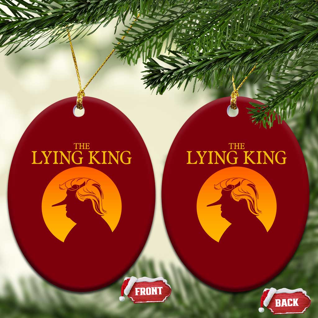 Funny The Lying King Long Nose Silhouette Ceramic Ornament Vintage Political Satire Statement Gift TS12 Print Your Wear