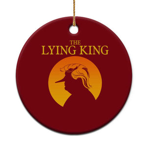 Funny The Lying King Long Nose Silhouette Ceramic Ornament Vintage Political Satire Statement Gift TS12 1pc Red Print Your Wear